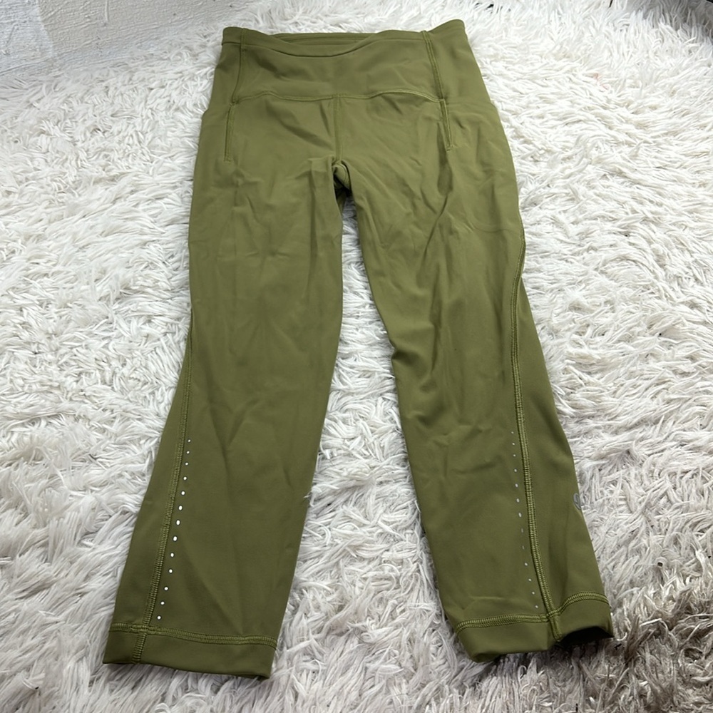 Lululemon Swift Speed High-Rise Crop 21" Bronze Green